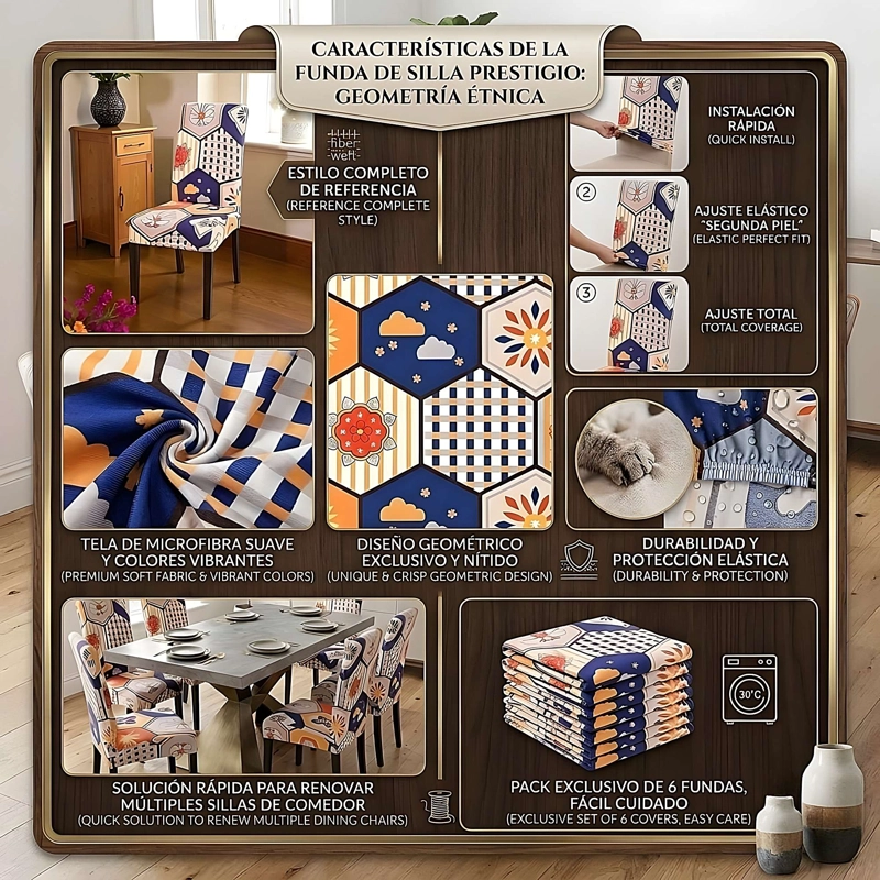 SET DE 6 FUNDAS DE SILLAS F5 - 2