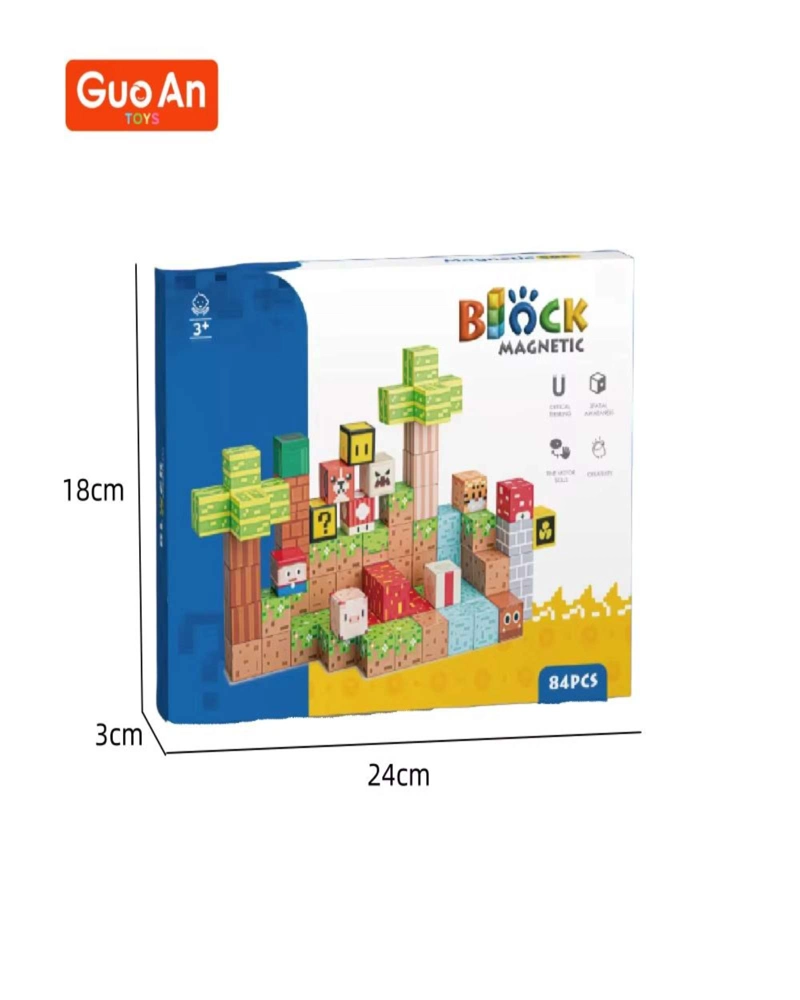 JUGUETE CUBO MAGNETICO 84 PIEZAS DISEÑO MINE-CRATF - 4