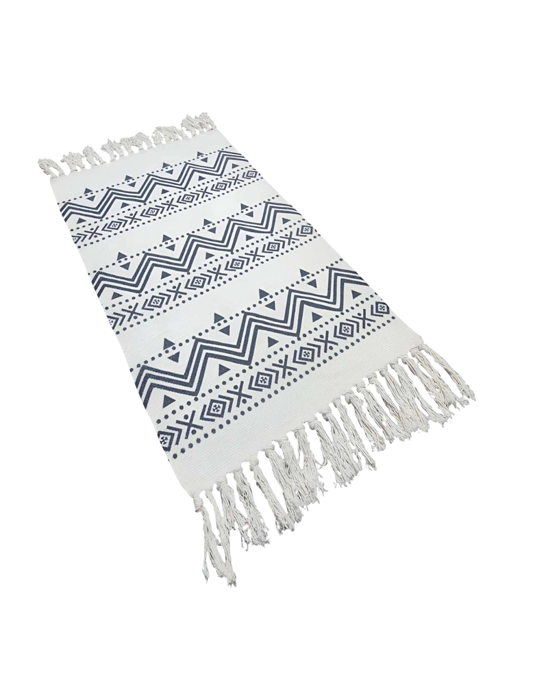 BAJADA DE CAMA KILLIM CON FLECOS 110 CM X 60 CM B08 - 1