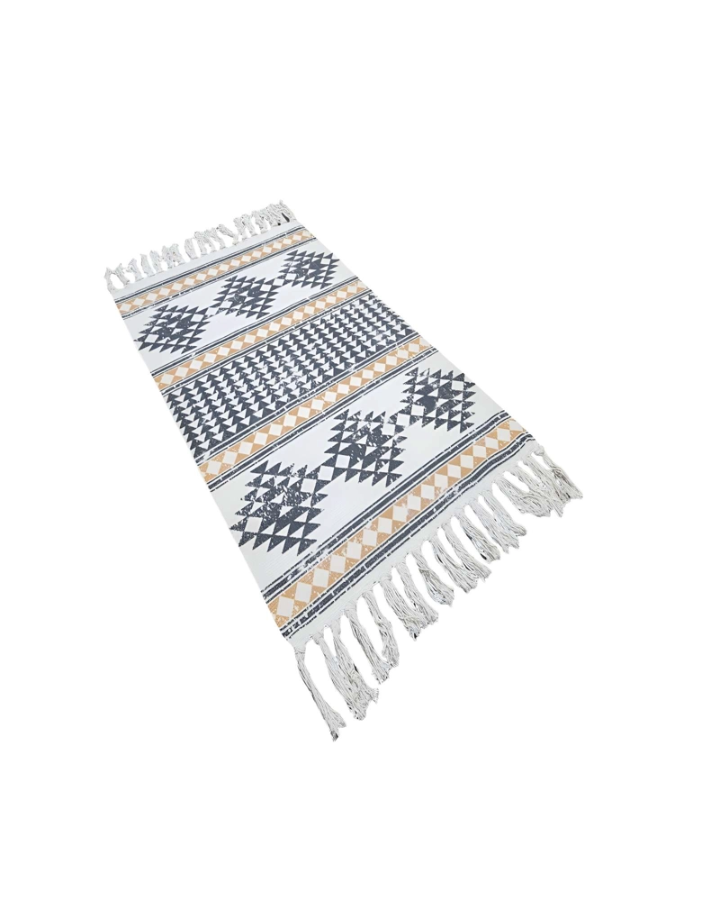 BAJADA DE CAMA KILLIM CON FLECOS 110 CM X 60 CM B03 - 1