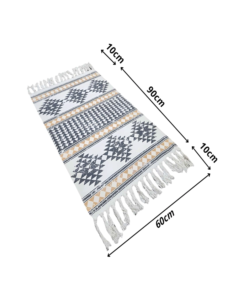 BAJADA DE CAMA KILLIM CON FLECOS 110 CM X 60 CM B03 - 2