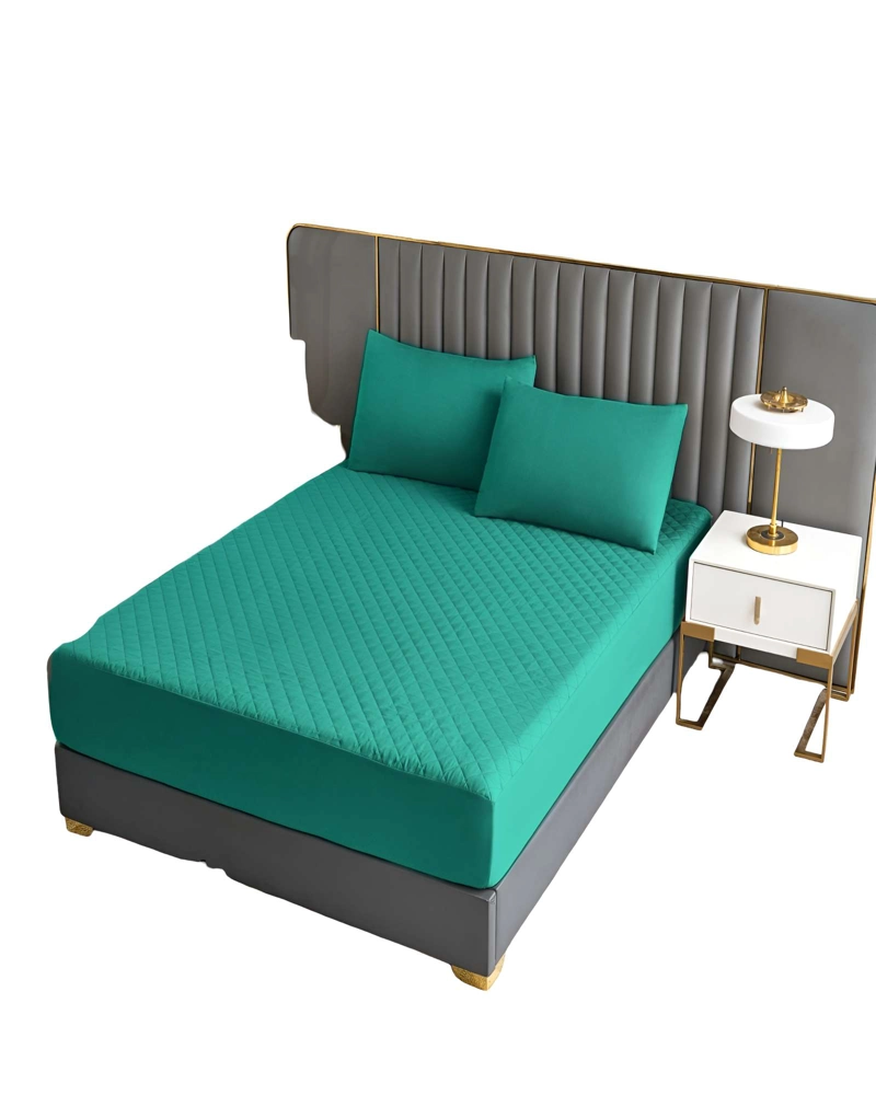 CUBRECOLCHON IMPERMEABLE SUPER KING COLOR TURQUESA - 1