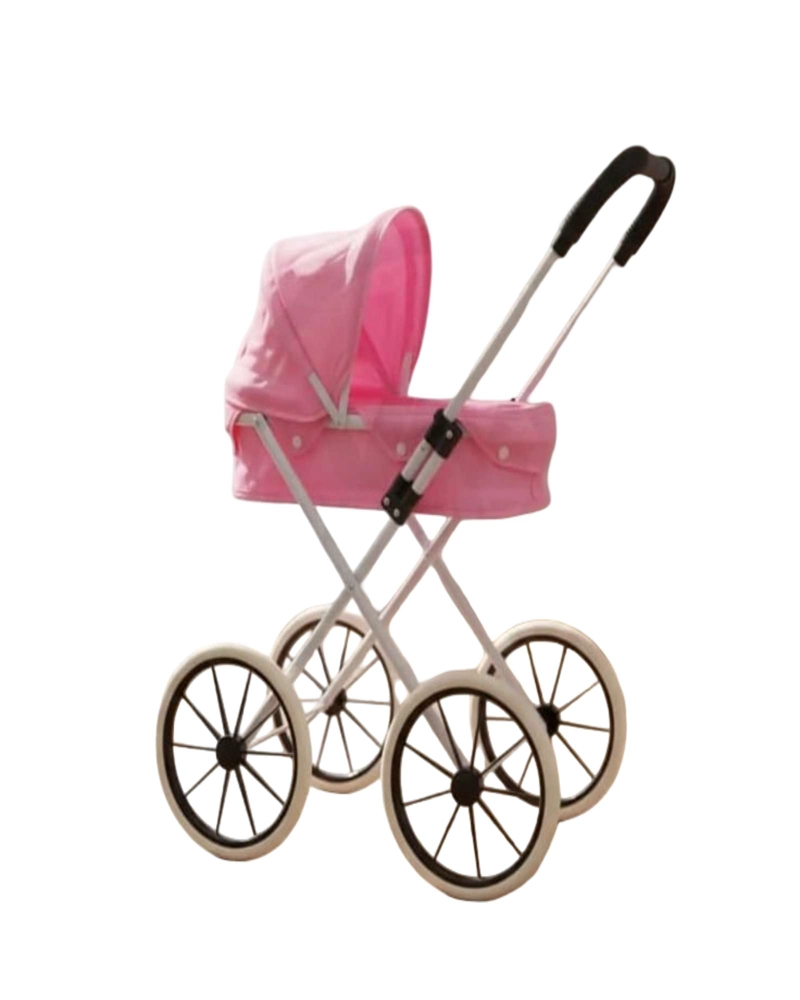 COCHE DE MUÑECAS ESTILO CLASICO LUJOSO ROSA - 1
