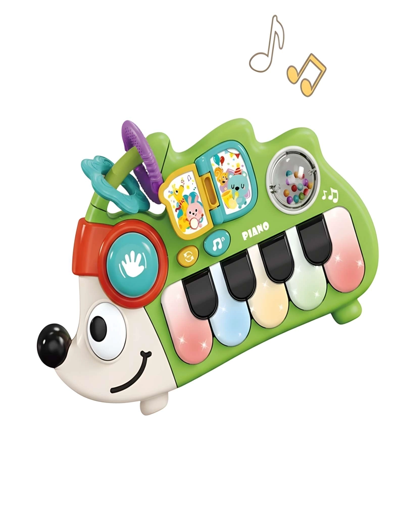 JUGUETE PIANO DE ERIZO INTERACTIVO VERDE - 1