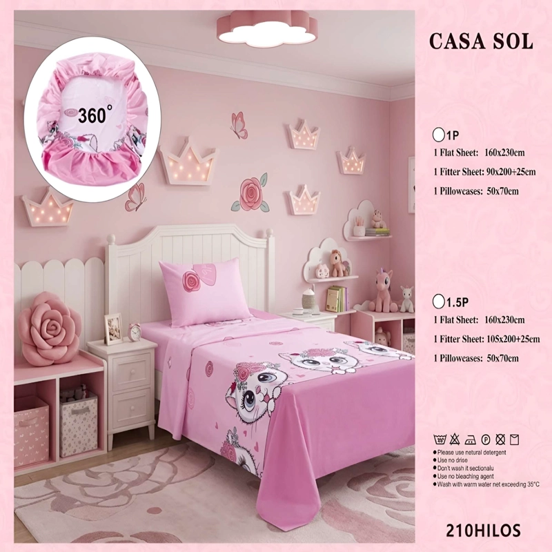 SET DE SABANA INFANTIL DE 100 HILOS 1.5 PLAZAS D8 - 3