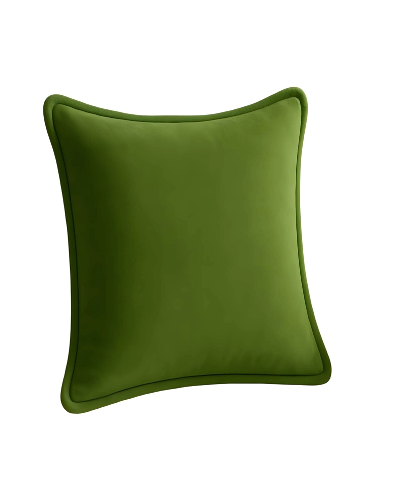 PACK DE 4 FUNDAS DE COJIN LISA CON BORDE 45X45 VERDE - 2