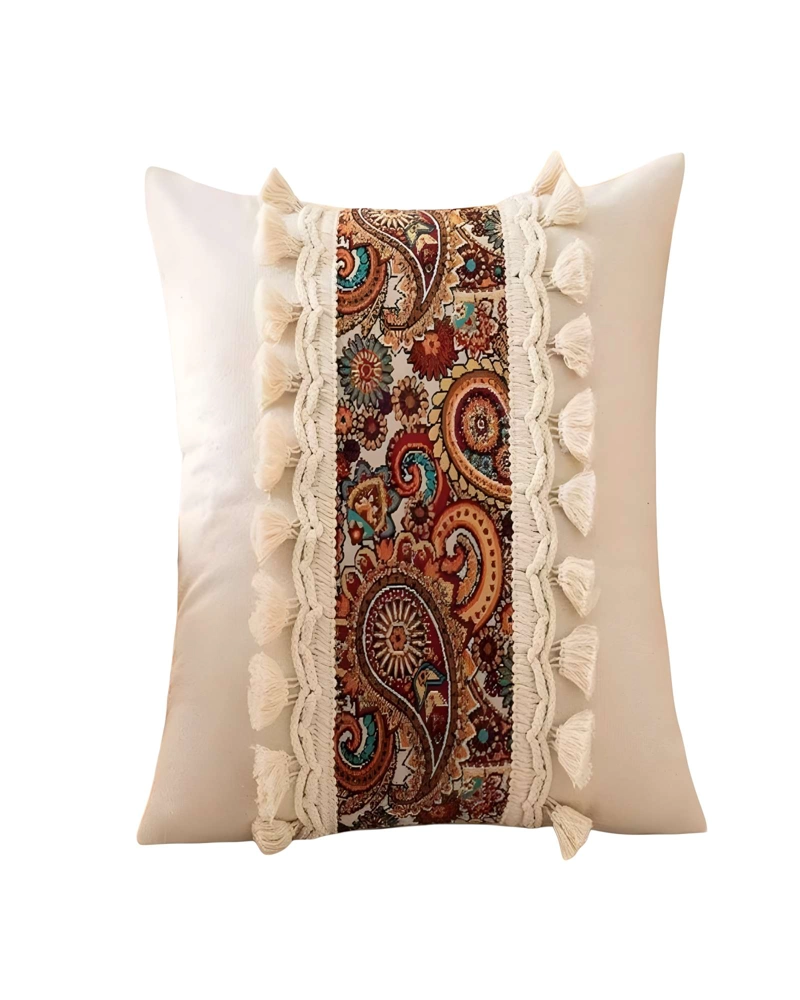 PACK DE 4 FUNDAS DE COJIN LINO MANDALA 45X45 BEIGE 03 - 2