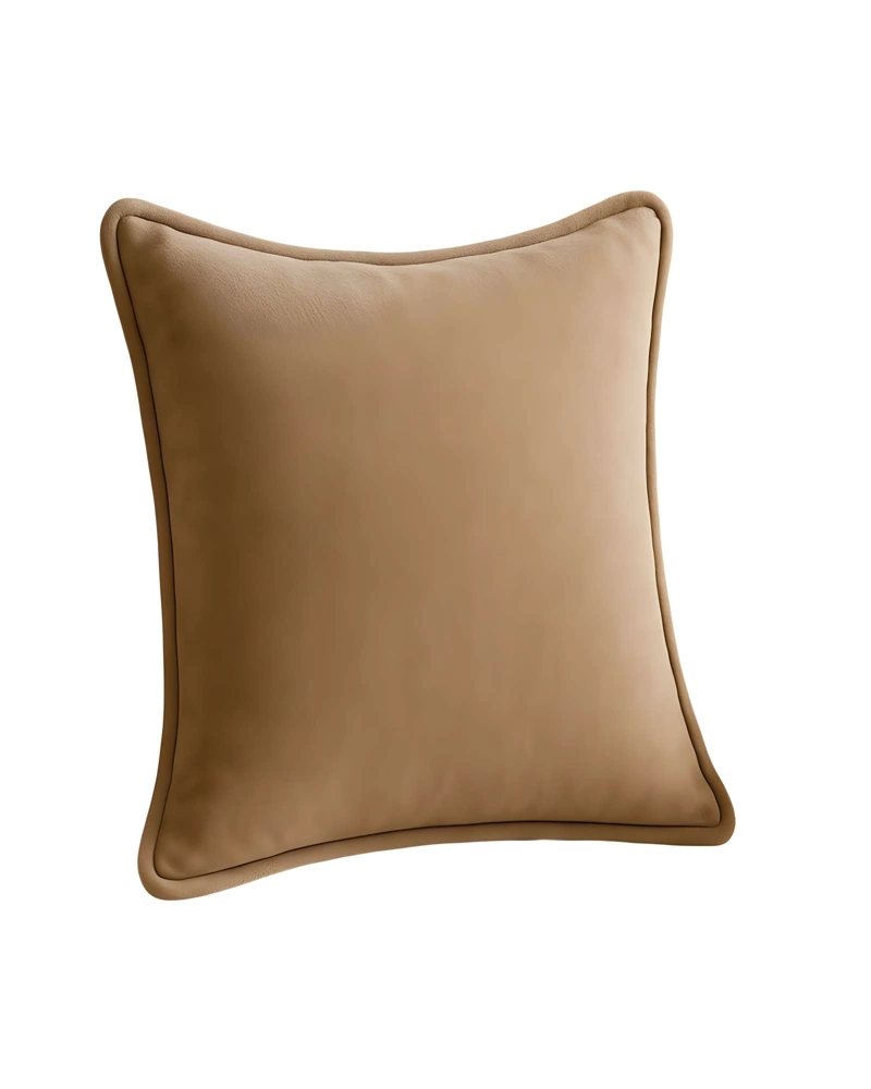 PACK DE 2 FUNDAS DE COJIN LISA CON BORDE 45X45 MARRON - 2
