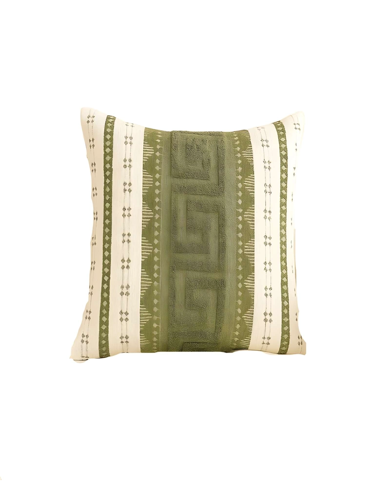 PACK DE 2 FUNDAS DE COJIN CHENILLE MANDALA 45X45 BLANCO 04 - 2