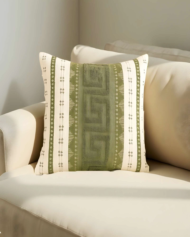 PACK DE 2 FUNDAS DE COJIN CHENILLE MANDALA 45X45 BLANCO 04 - 3