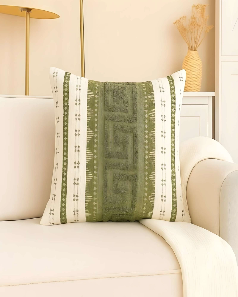 PACK DE 2 FUNDAS DE COJIN CHENILLE MANDALA 45X45 BLANCO 04 - 4