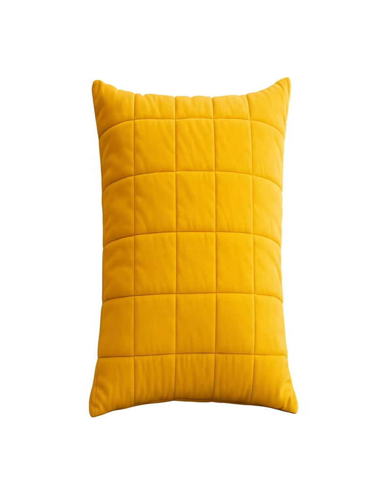 PACK DE 4 FUNDAS DE COJIN TERCIOPELO GRID 45X45 AMARILLO - 2