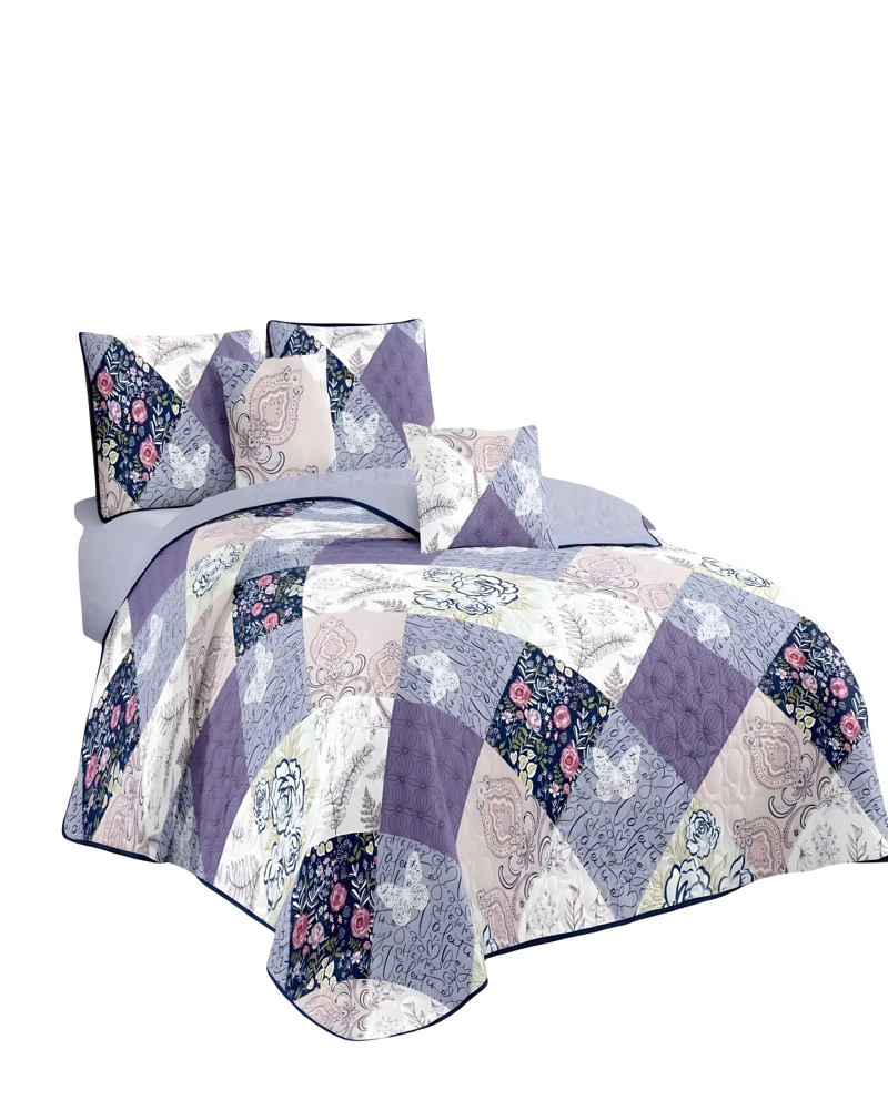 QUILT CUBRECAMA DE VERANO PLAZA Y MEDIA MULTICOLOR 01 - 1