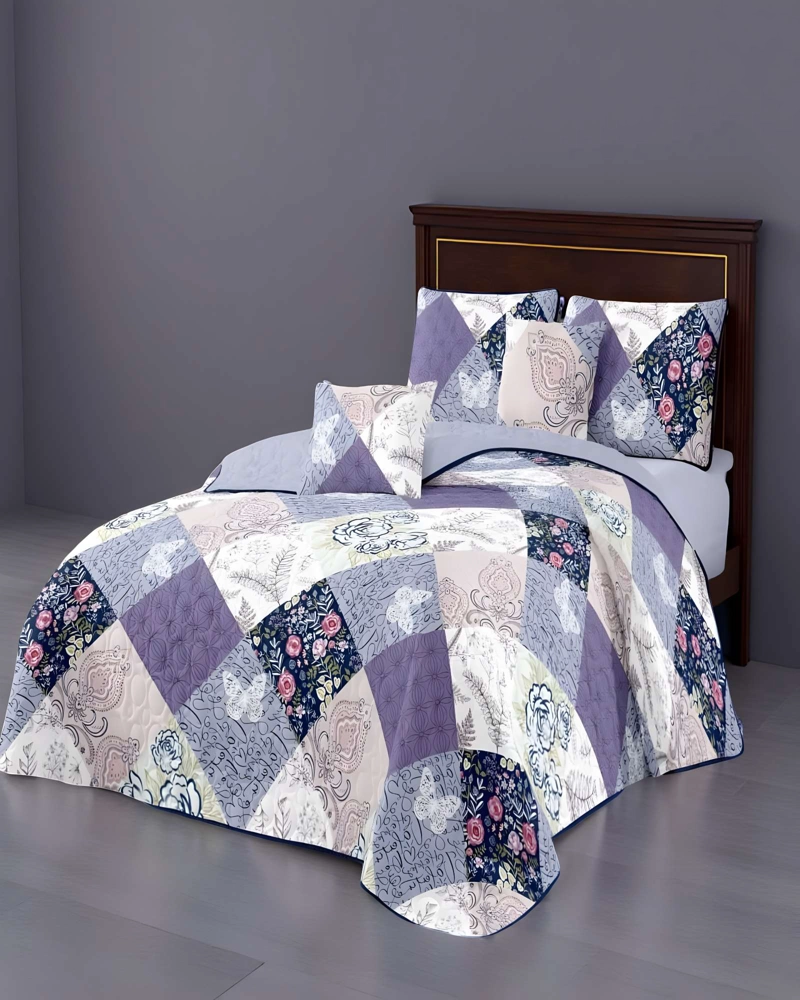 QUILT CUBRECAMA DE VERANO PLAZA Y MEDIA MULTICOLOR 01 - 4