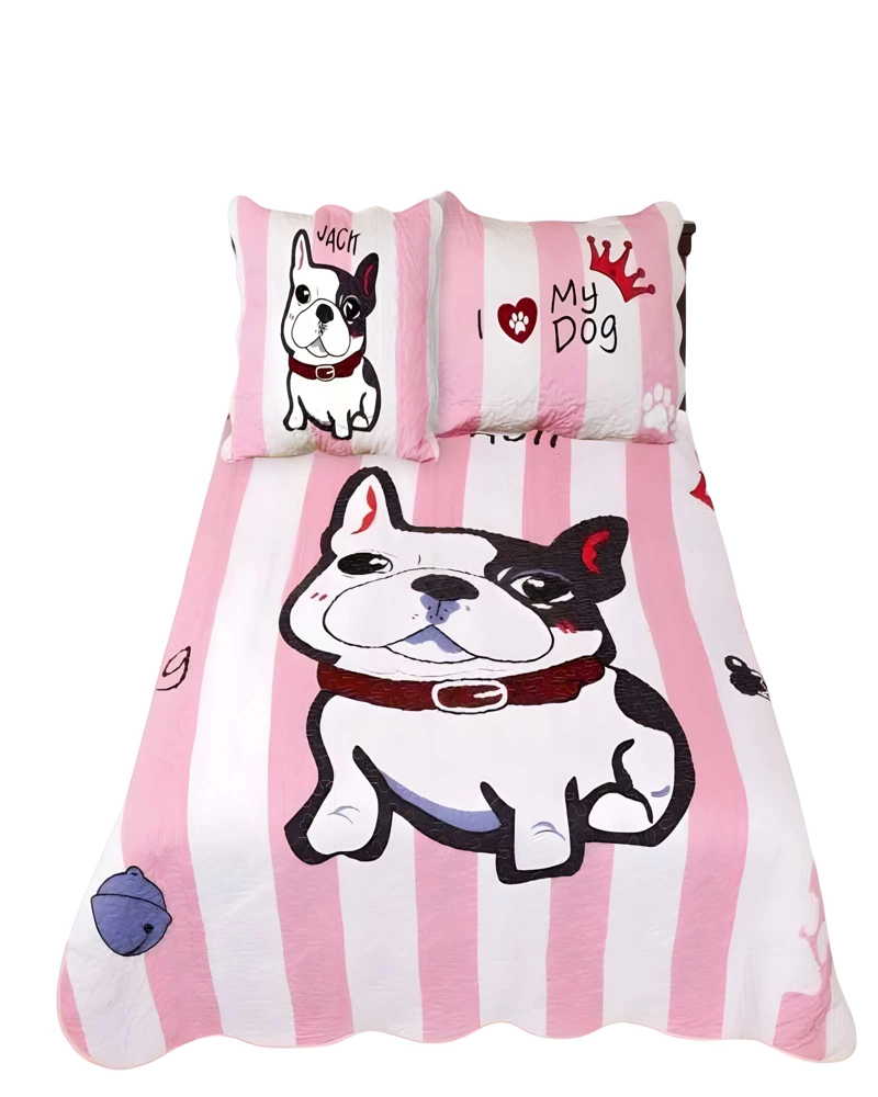 QUILT CUBRECAMA DE VERANO PLAZA Y MEDIA INFANTIL ROSA 03 - 1