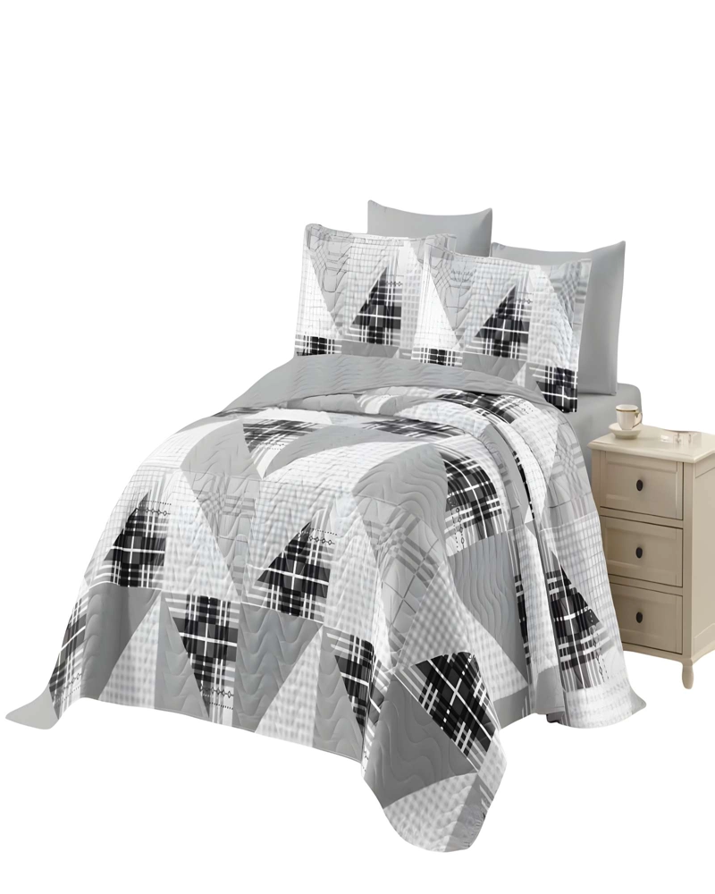QUILT CUBRECAMA DE VERANO 2 PLAZAS GRIS 02 - 2