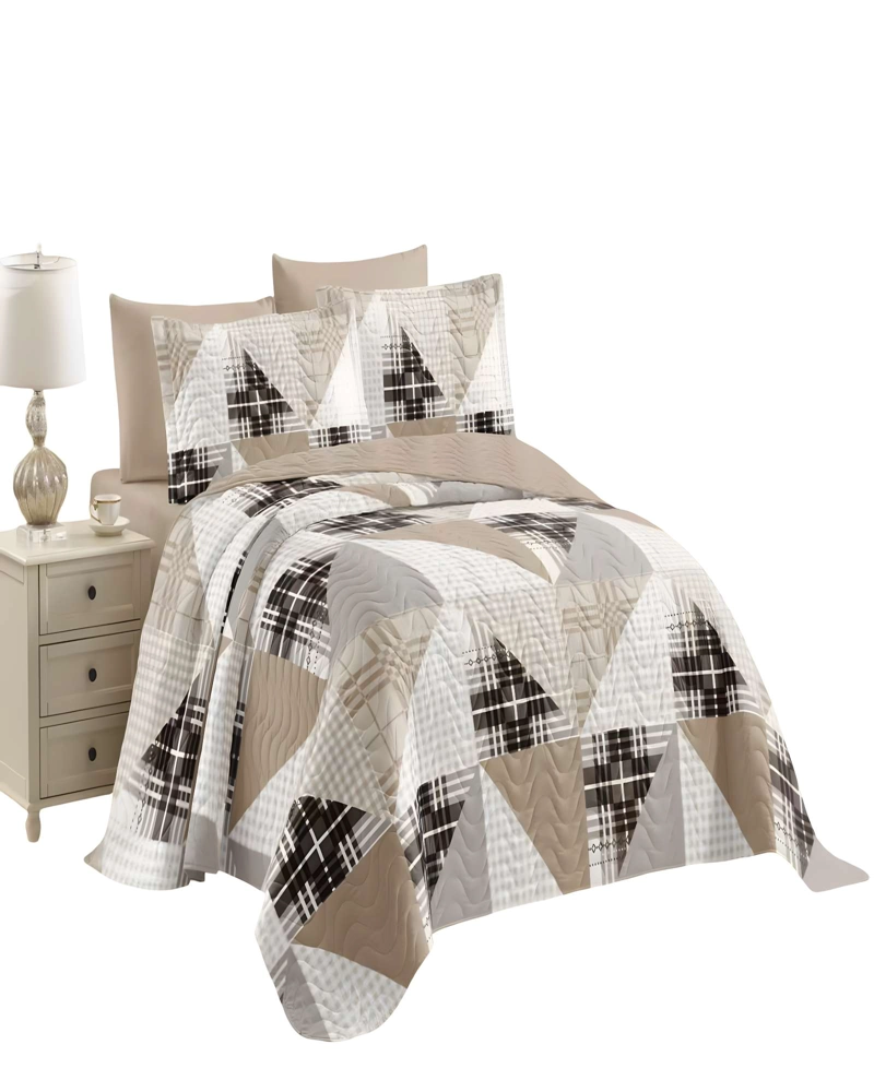 QUILT CUBRECAMA DE VERANO KING CAFE - 1