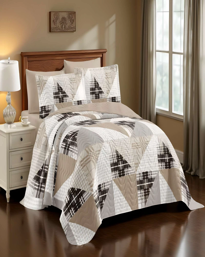 QUILT CUBRECAMA DE VERANO KING CAFE - 3
