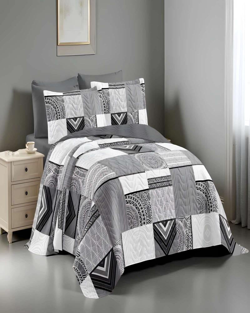 QUILT CUBRECAMA DE VERANO 2 PLAZAS GRIS 04 - 3