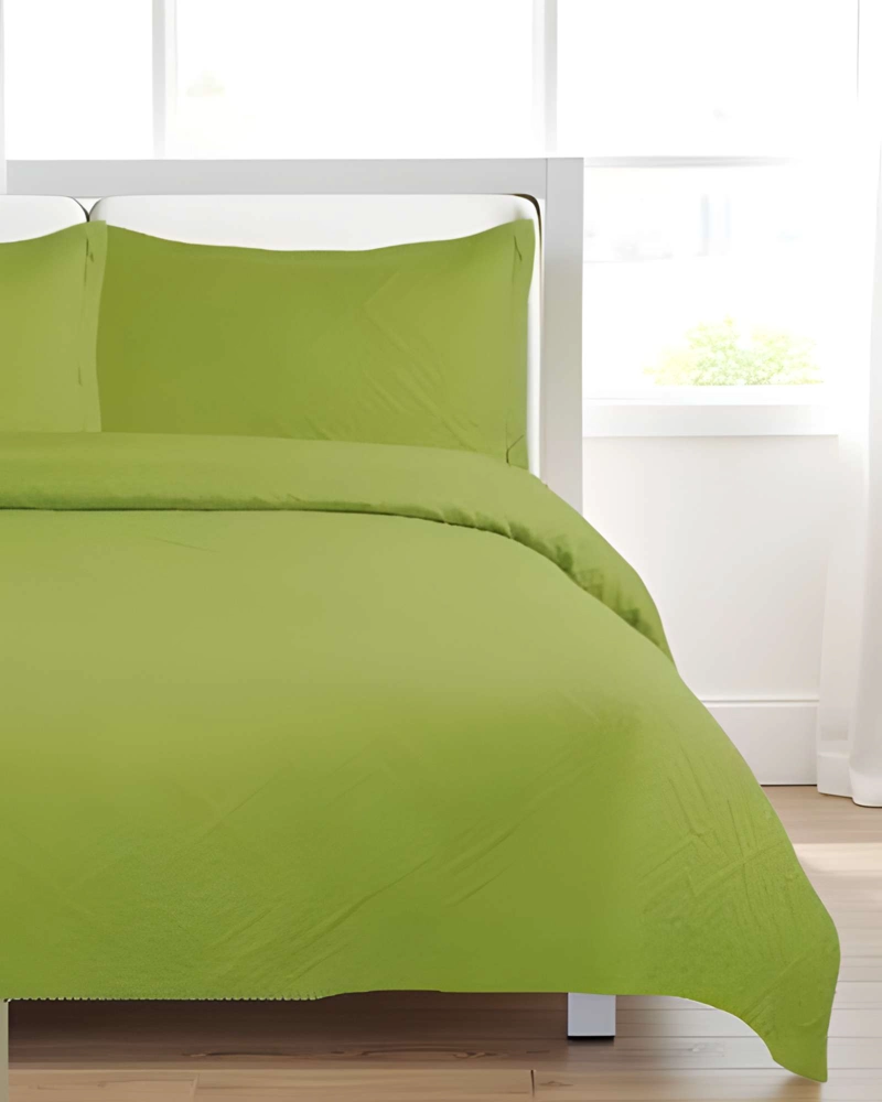 QUILT CUBRECAMA DE VERANO CON COLORES LISOS 2 PLAZAS VERDE - 3