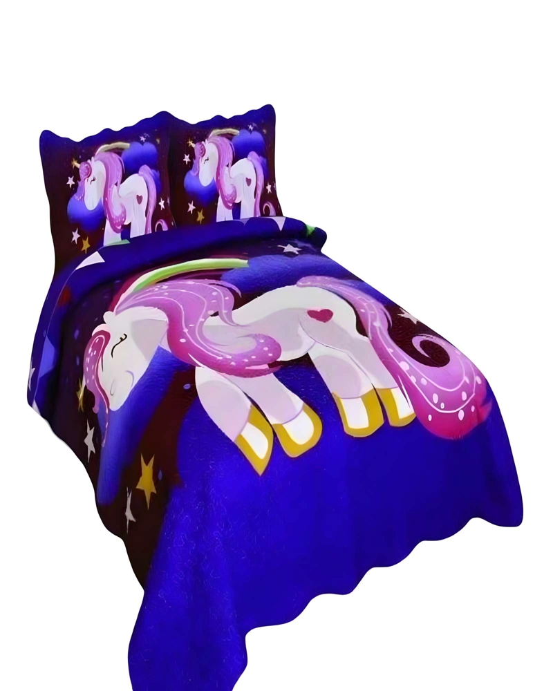 QUILT CUBRECAMA DE VERANO PLAZA Y MEDIA INFANTIL MORADO - 2