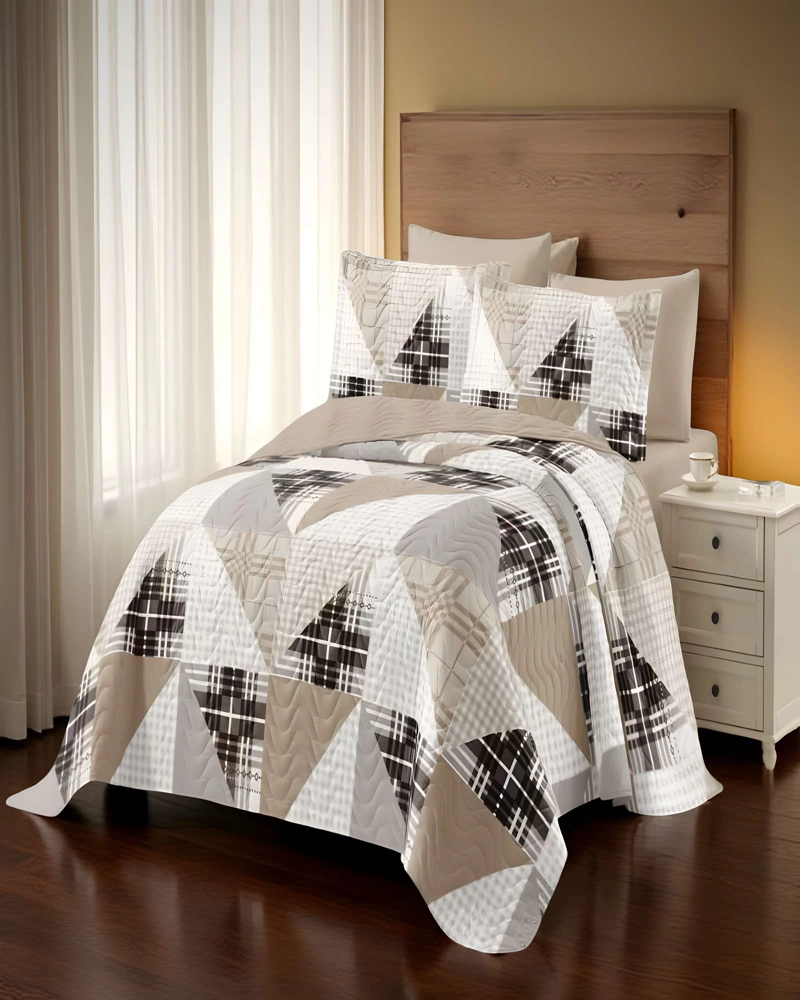 QUILT CUBRECAMA DE VERANO 2 PLAZAS CAFE - 4