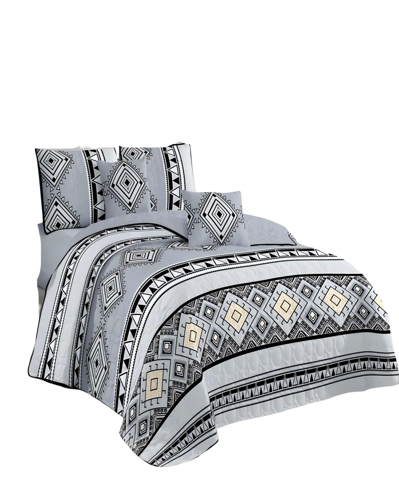 QUILT CUBRECAMA DE VERANO KING GRIS 03 - 1