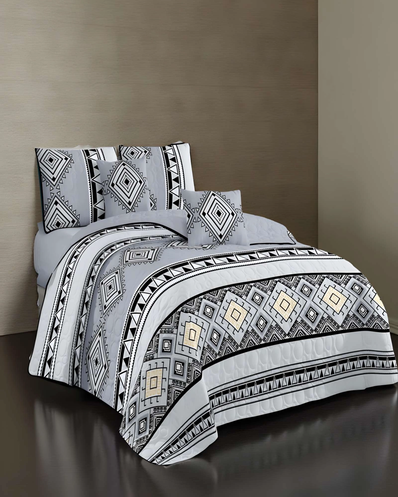 QUILT CUBRECAMA DE VERANO KING GRIS 03 - 3