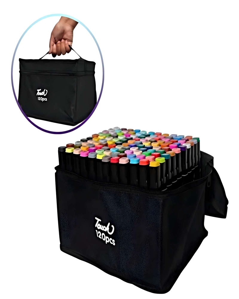 PACK DE PLUMONES 120 PIEZAS DOBLE PUNTA - 2