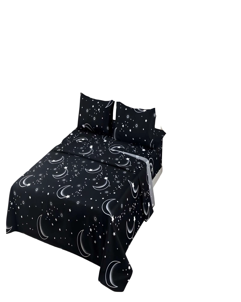 SET DE SABANAS SUAVES 2 PLAZAS NEGRO C1 - 1