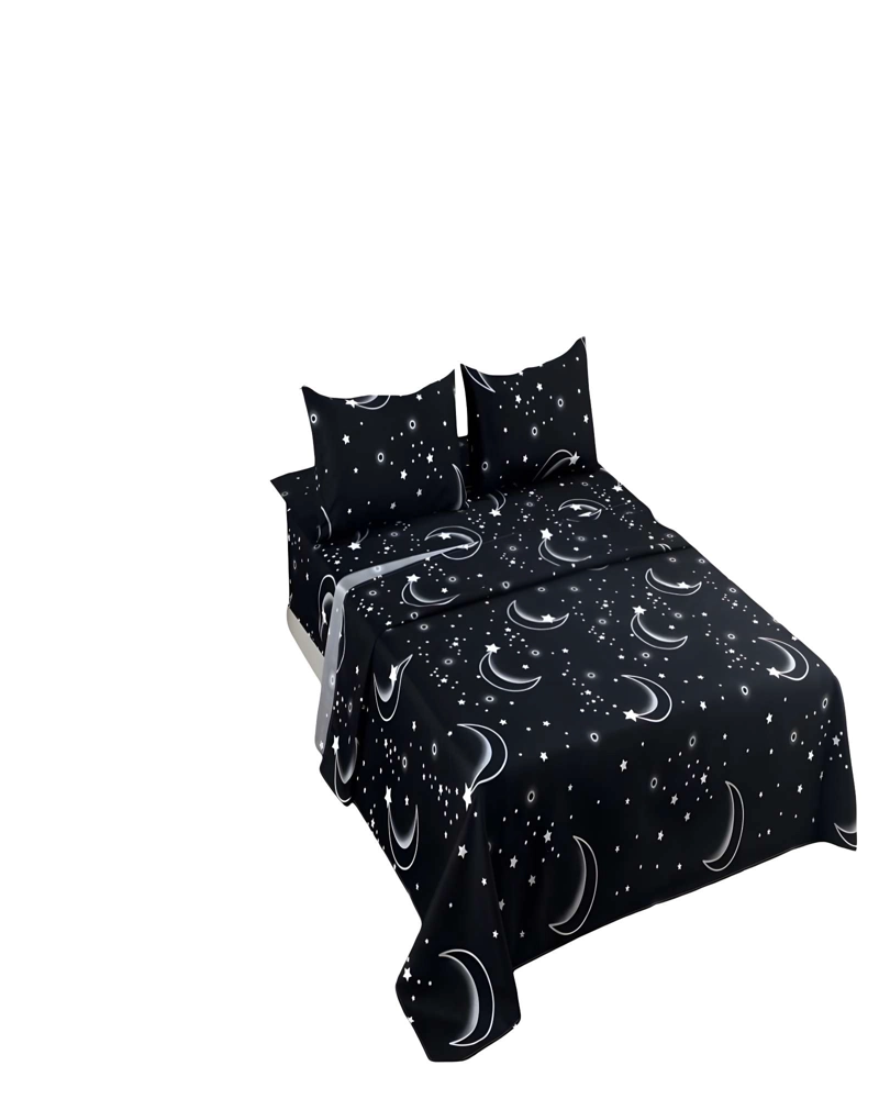 SET DE SABANAS SUAVES 2 PLAZAS NEGRO C1 - 2