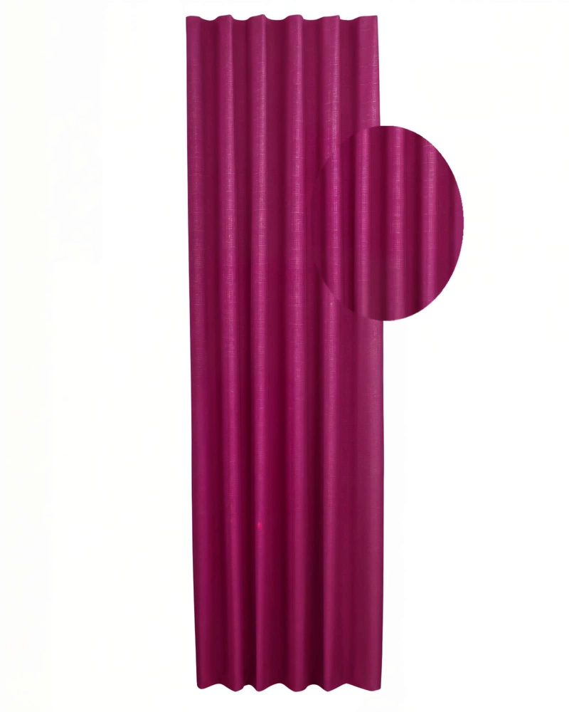 CORTINA ENGOMADA BLACKOUT 2 PAÑOS COLOR MORADO VINO - 2