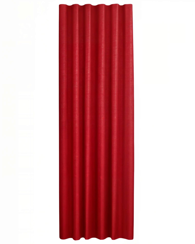CORTINA ENGOMADA BLACKOUT 2 PAÑOS COLOR ROJO - 1