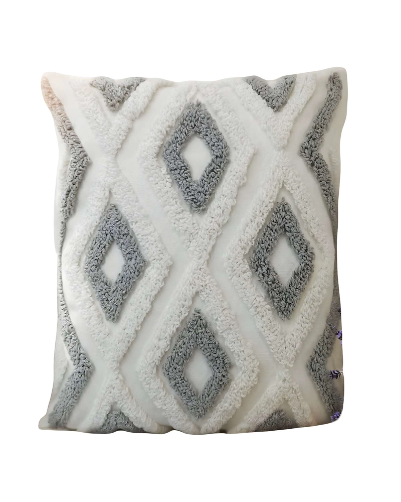 SET DE 2 FUNDAS DE COJIN TUFTING 45X45 CM BLANCO 04 - 2