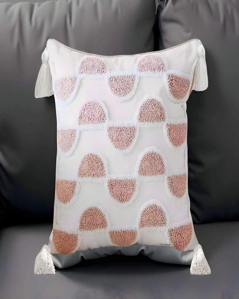 SET DE 2 FUNDAS DE COJIN TUFTING 45X45 CM BLANCO 12 - 3