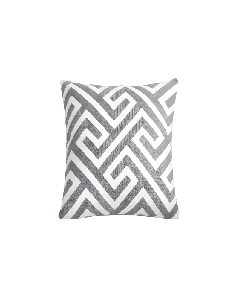 SET DE 4 FUNDAS DE COJIN BORDADAS 45X45CM GRIS - 2