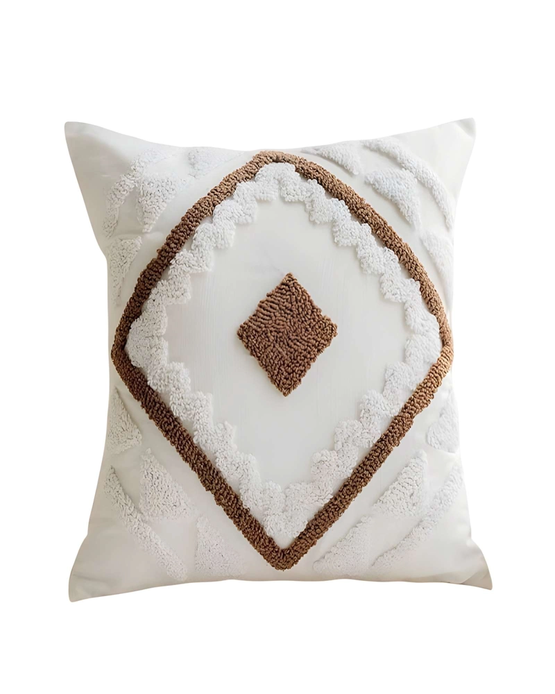 SET DE 4 FUNDAS DE COJIN TUFTING 45X45 CM BLANCO 01 - 2
