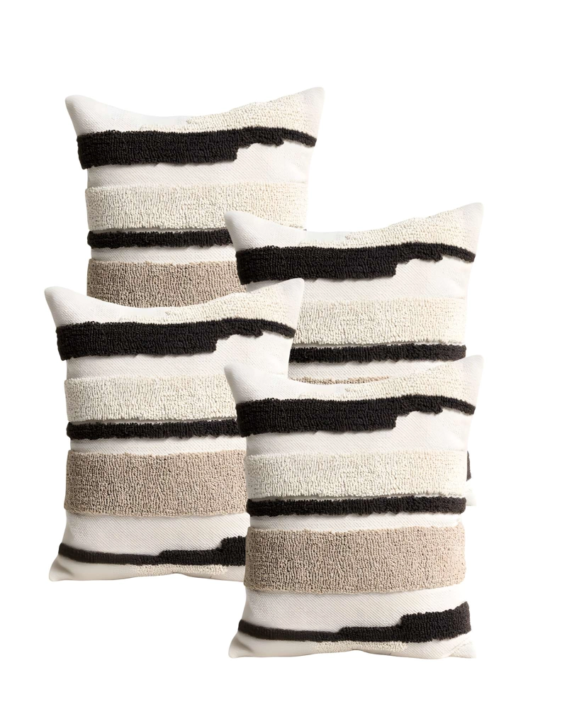 SET DE 4 FUNDAS DE COJIN TUFTING 45X45 CM BLANCO 10 - 1