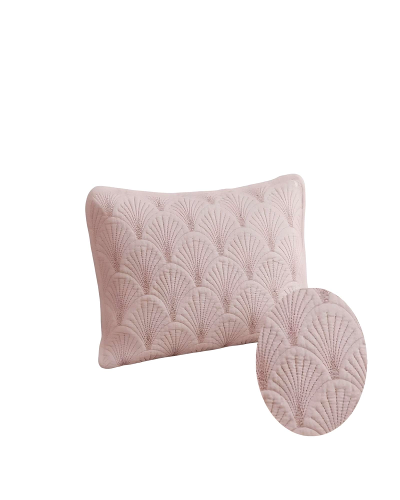 SET DE 2 FUNDAS DE COJIN SERIE ABANICO 30X50 CM ROSA - 2
