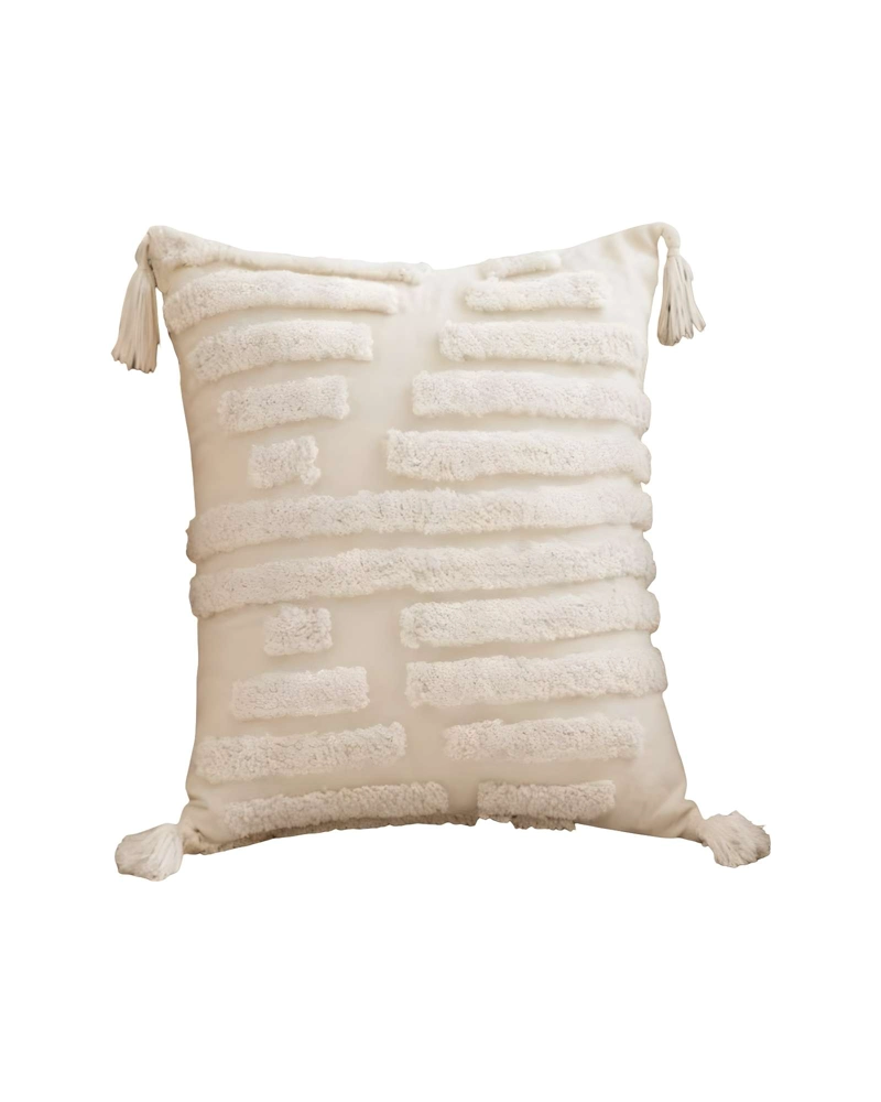 SET DE 2 FUNDAS DE COJIN TUFTING 45X45 CM BEIGE 03 - 2