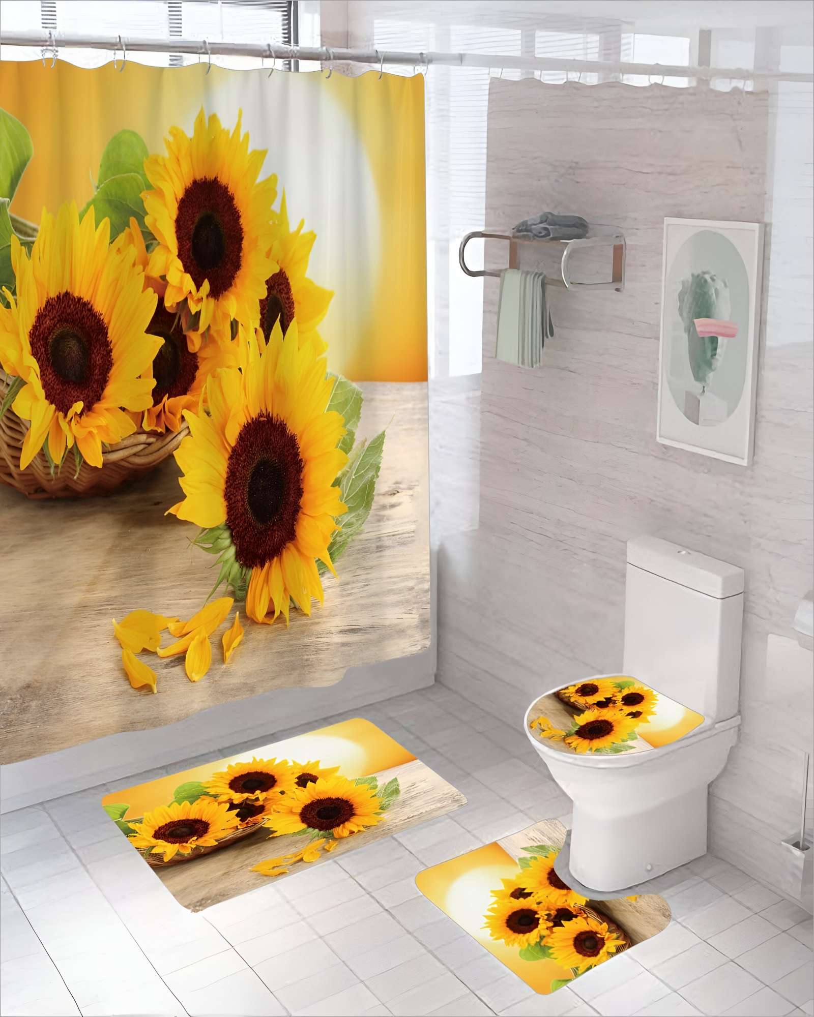 PACK DE 4 PIEZAS PARA BAÑO CON ESTAMPADO 17 - 3