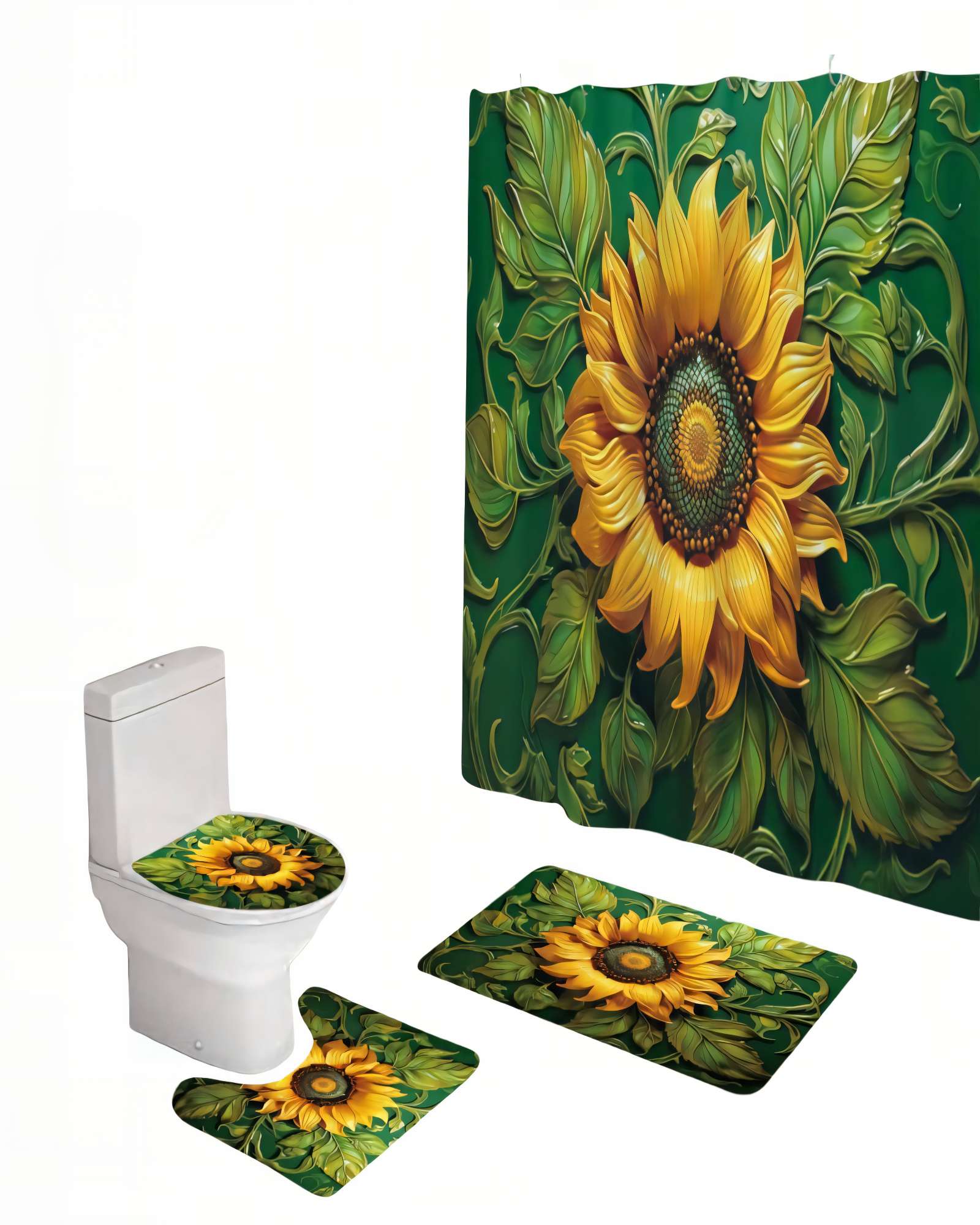 PACK DE 4 PIEZAS PARA BAÑO CON ESTAMPADO 22 - 1