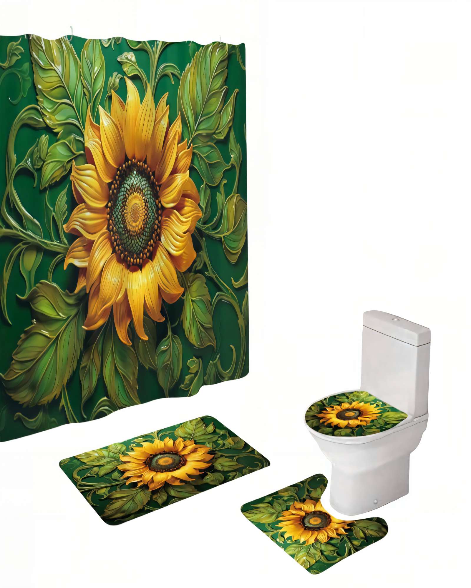 PACK DE 4 PIEZAS PARA BAÑO CON ESTAMPADO 22 - 2