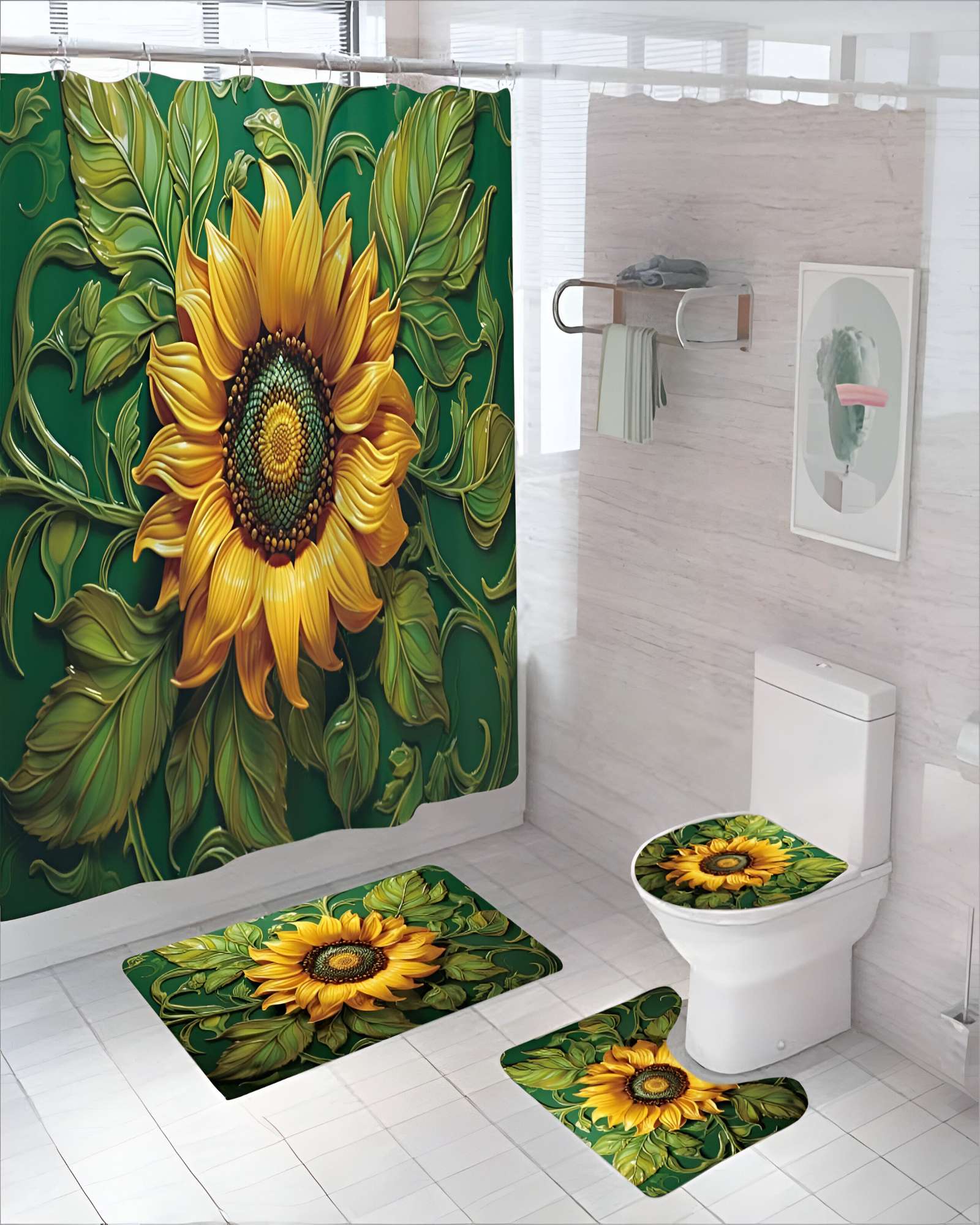 PACK DE 4 PIEZAS PARA BAÑO CON ESTAMPADO 22 - 3
