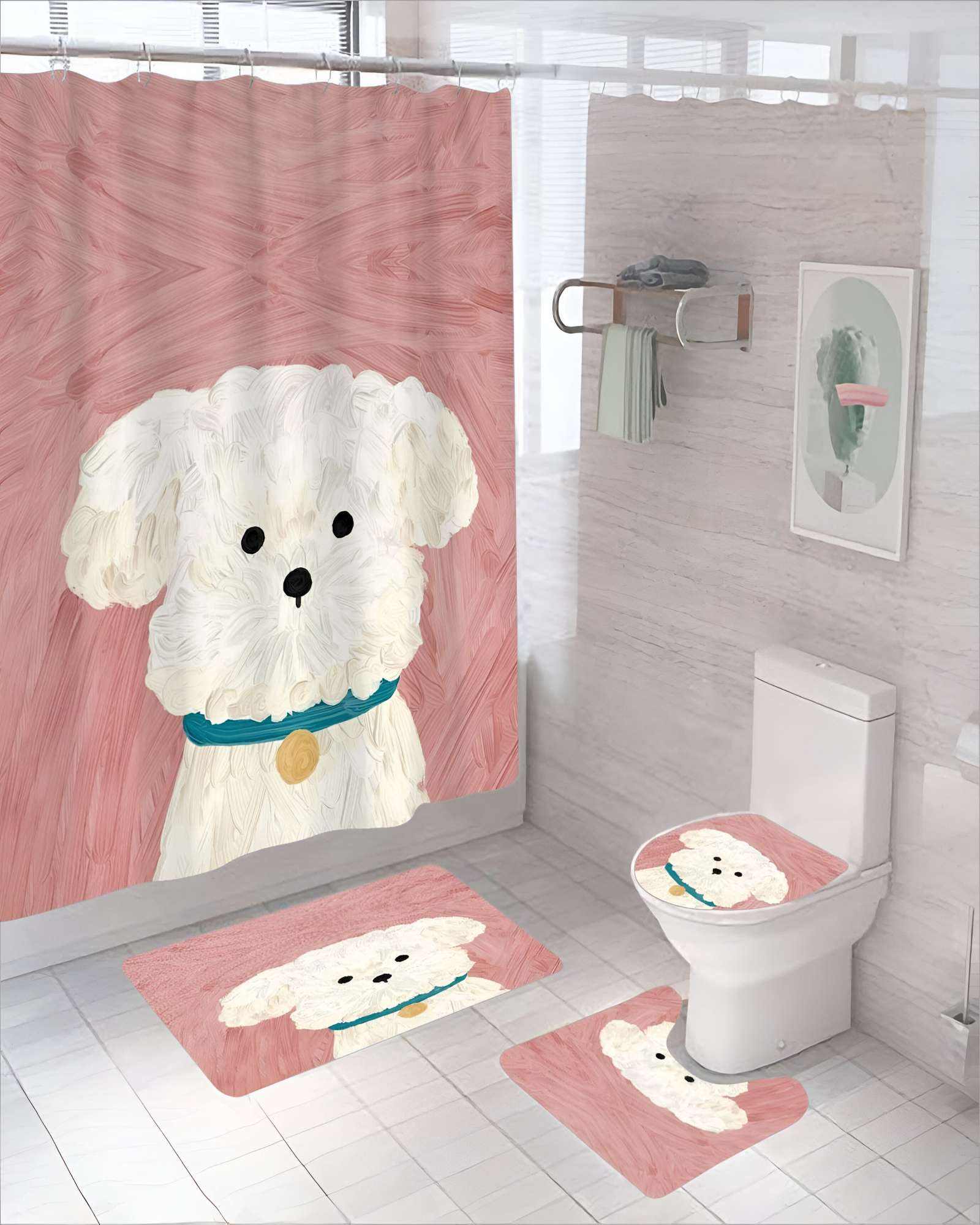 PACK DE 4 PIEZAS PARA BAÑO CON ESTAMPADO 21 - 3