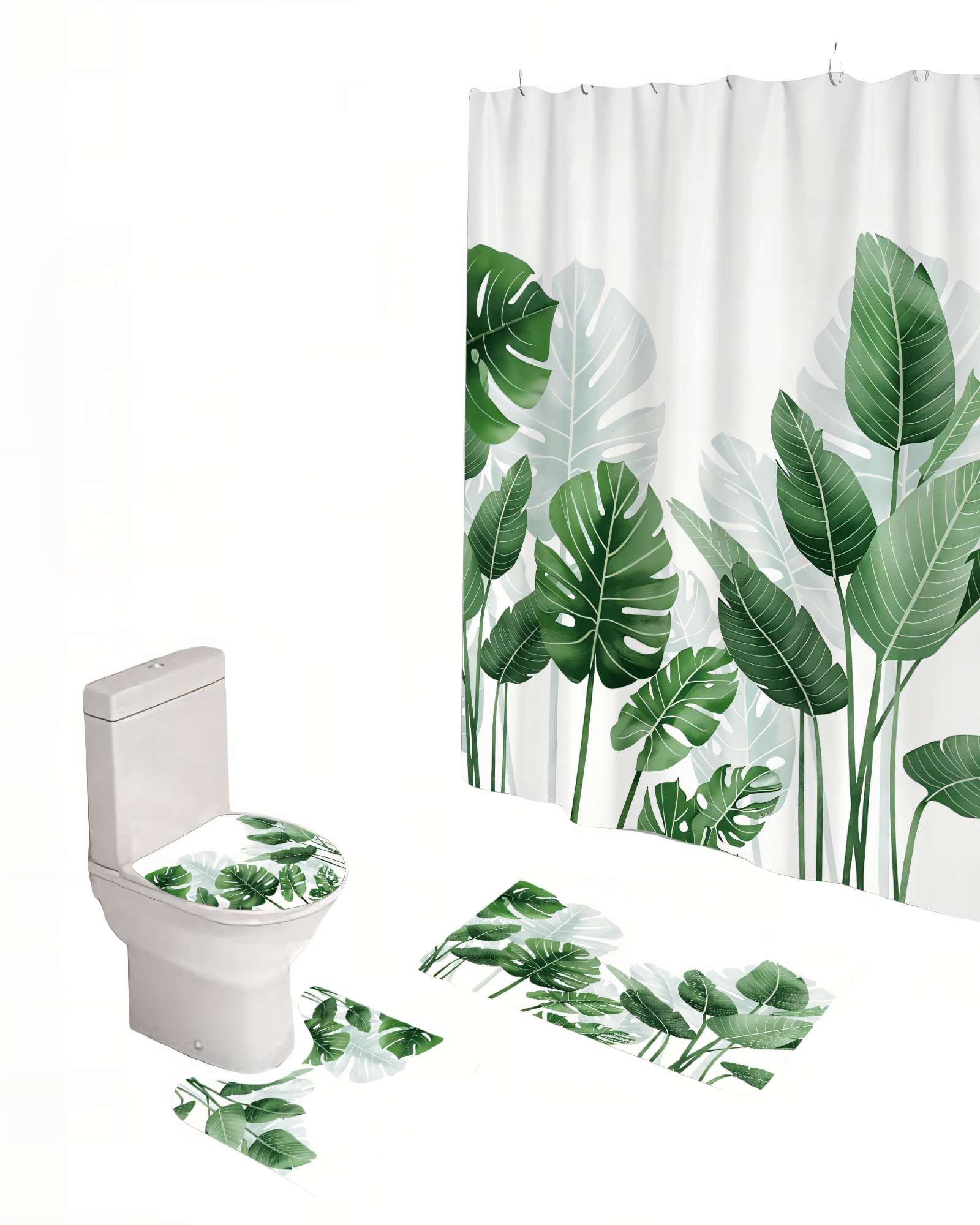 PACK DE 4 PIEZAS PARA BAÑO CON ESTAMPADO 9 - 1