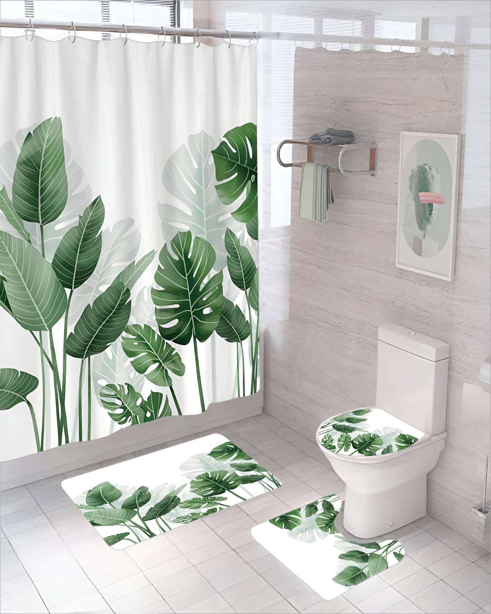 PACK DE 4 PIEZAS PARA BAÑO CON ESTAMPADO 9 - 3