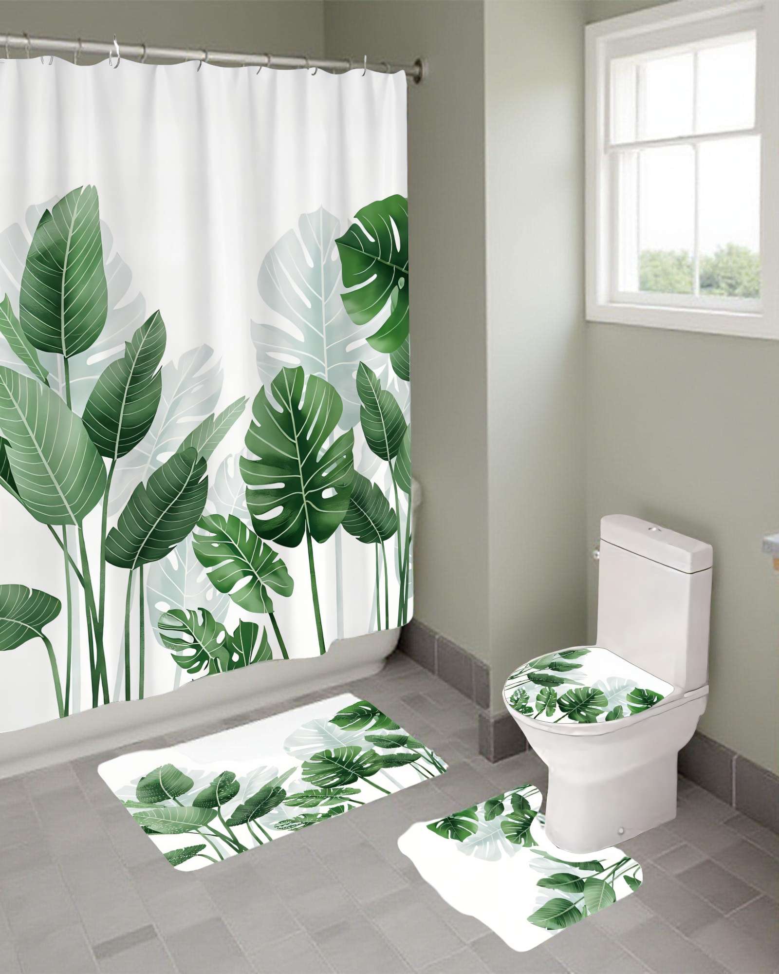 PACK DE 4 PIEZAS PARA BAÑO CON ESTAMPADO 9 - 4