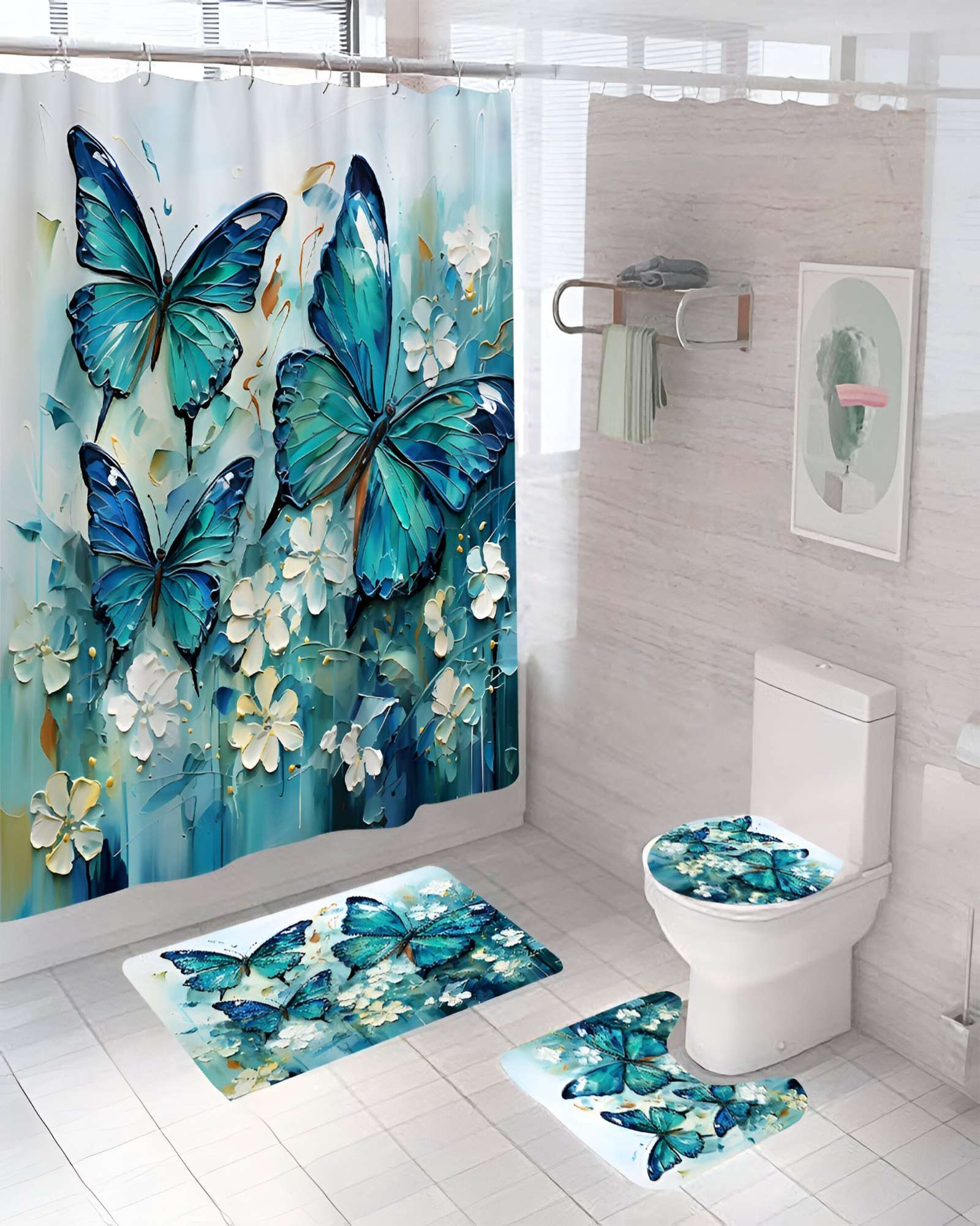 PACK DE 4 PIEZAS PARA BAÑO CON ESTAMPADO 6 - 3