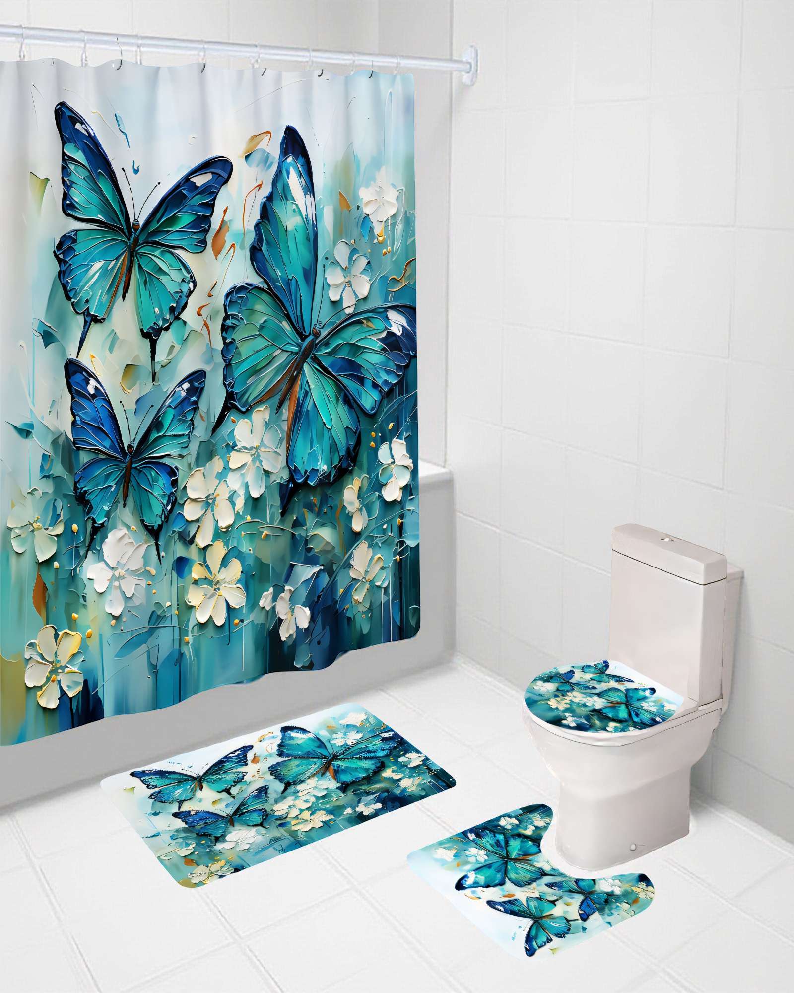 PACK DE 4 PIEZAS PARA BAÑO CON ESTAMPADO 6 - 4